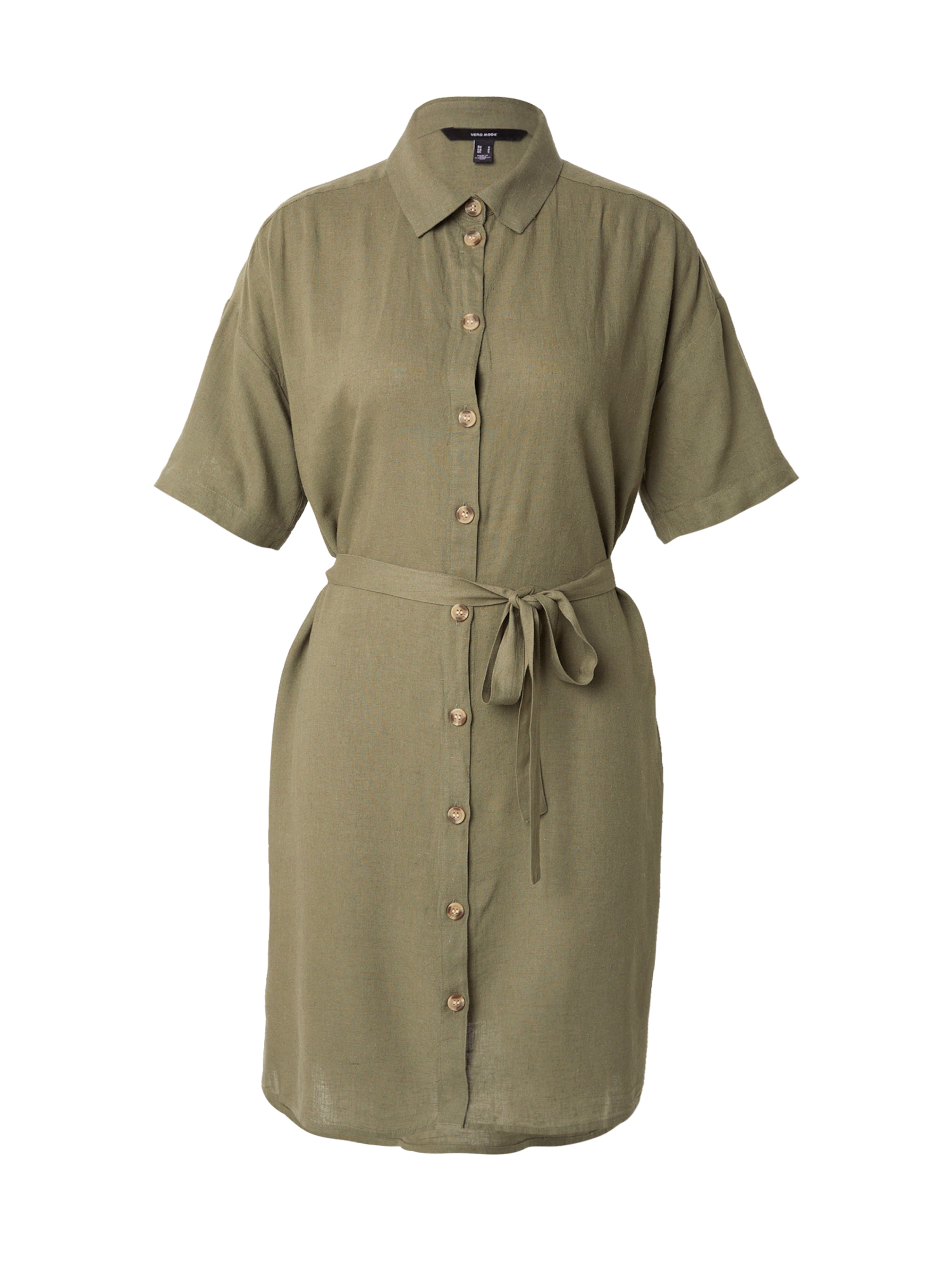 VERO MODA Skjortklänning 'VMThea' i grön: framsida