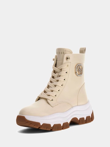 GUESS Lace-Up Ankle Boots 'Benzon' in Beige