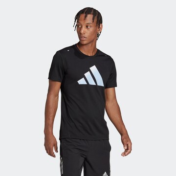 ADIDAS PERFORMANCE Performance Shirt 'Run Icons' in Black: front