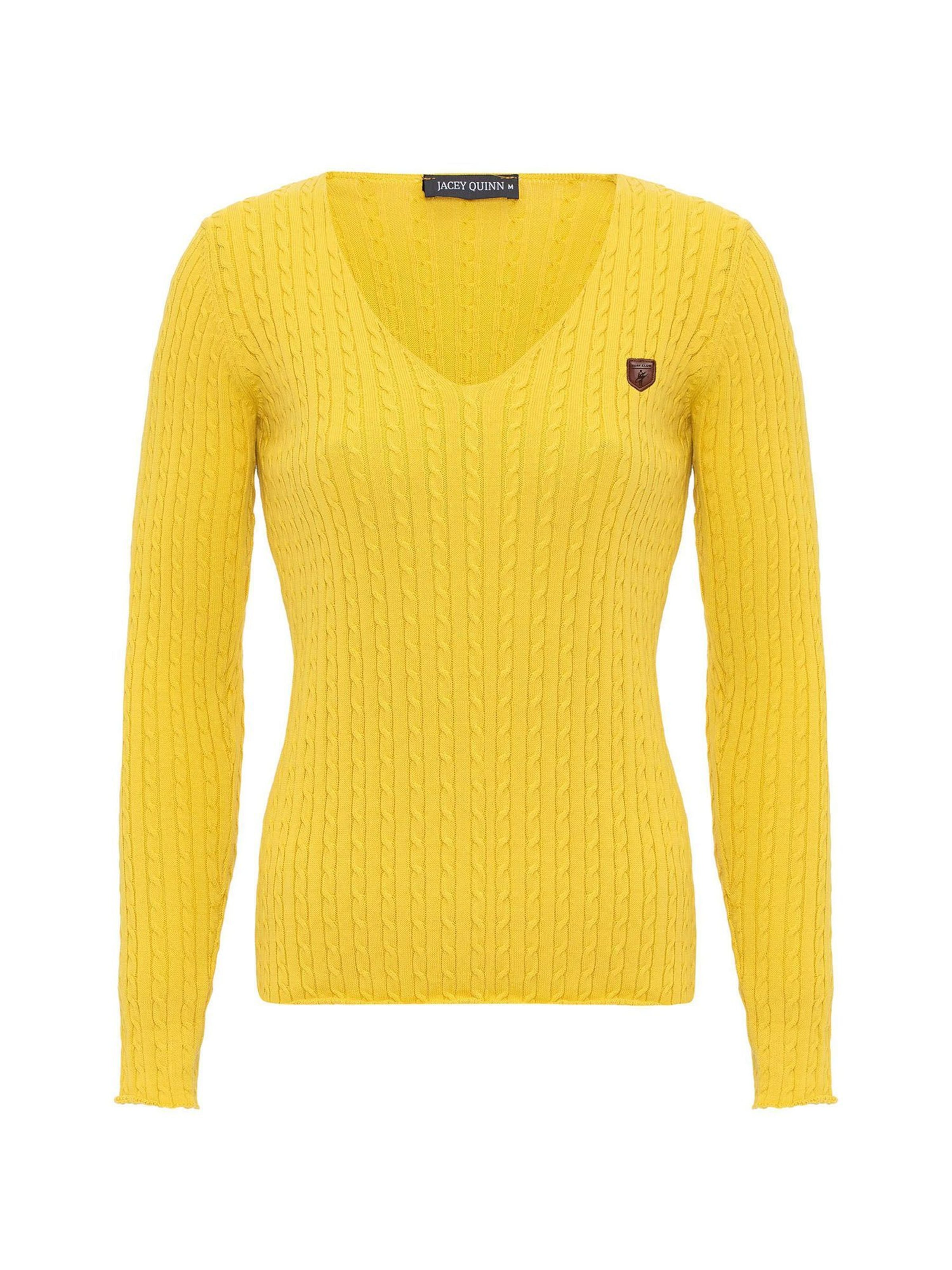 Jacey Quinn Πουλόβερ σε κίτρινο: μπροστά