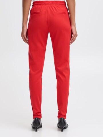 ICHI - Tapered Pantalón ' IHKate ' en rojo