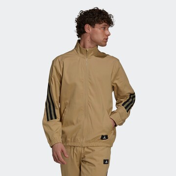 Veste de sport ADIDAS SPORTSWEAR en marron : devant