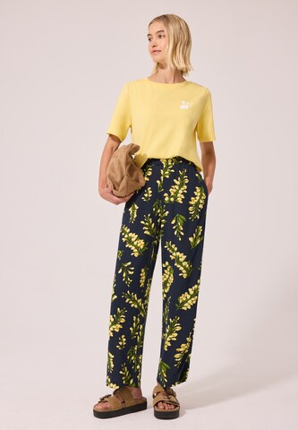Street One Studio Loosefit Mid Waist Culotte mit floralem Print in Gelb: Vorderseite