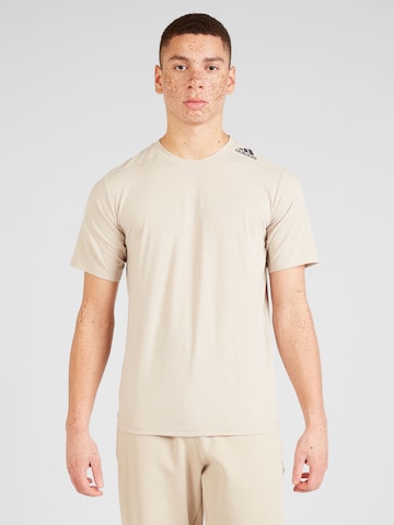 ADIDAS SPORTSWEAR Performance shirt 'Designed for Training' in Beige: front