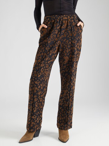 Y.A.S Regular Pantalon 'LEOLA' in Zwart: voorkant