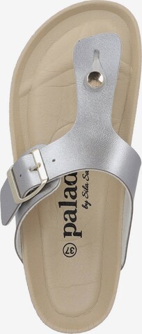 Palado T-Bar Sandals 'Kos BEGS' in Silver