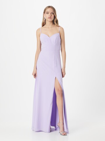 Laona - Vestido de festa em roxo: frente