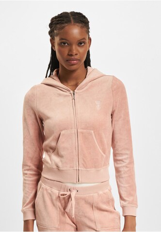 Juicy Couture Sweatjacke 'Robyn' in Pink: Vorderseite