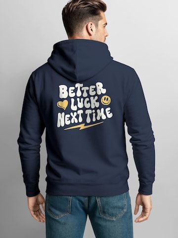Neverless Sweatshirt 'better luck next time' in Blue