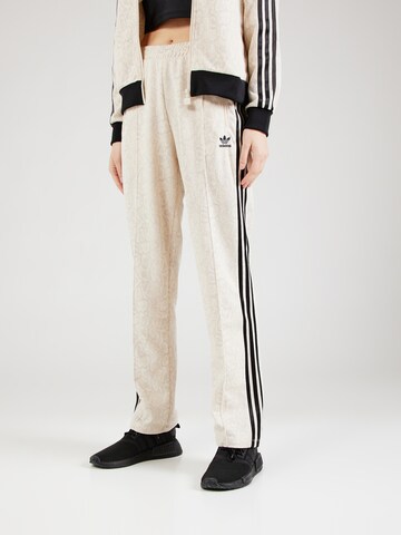 ADIDAS ORIGINALSregular Hlače 'Snake' - bijela boja: prednji dio