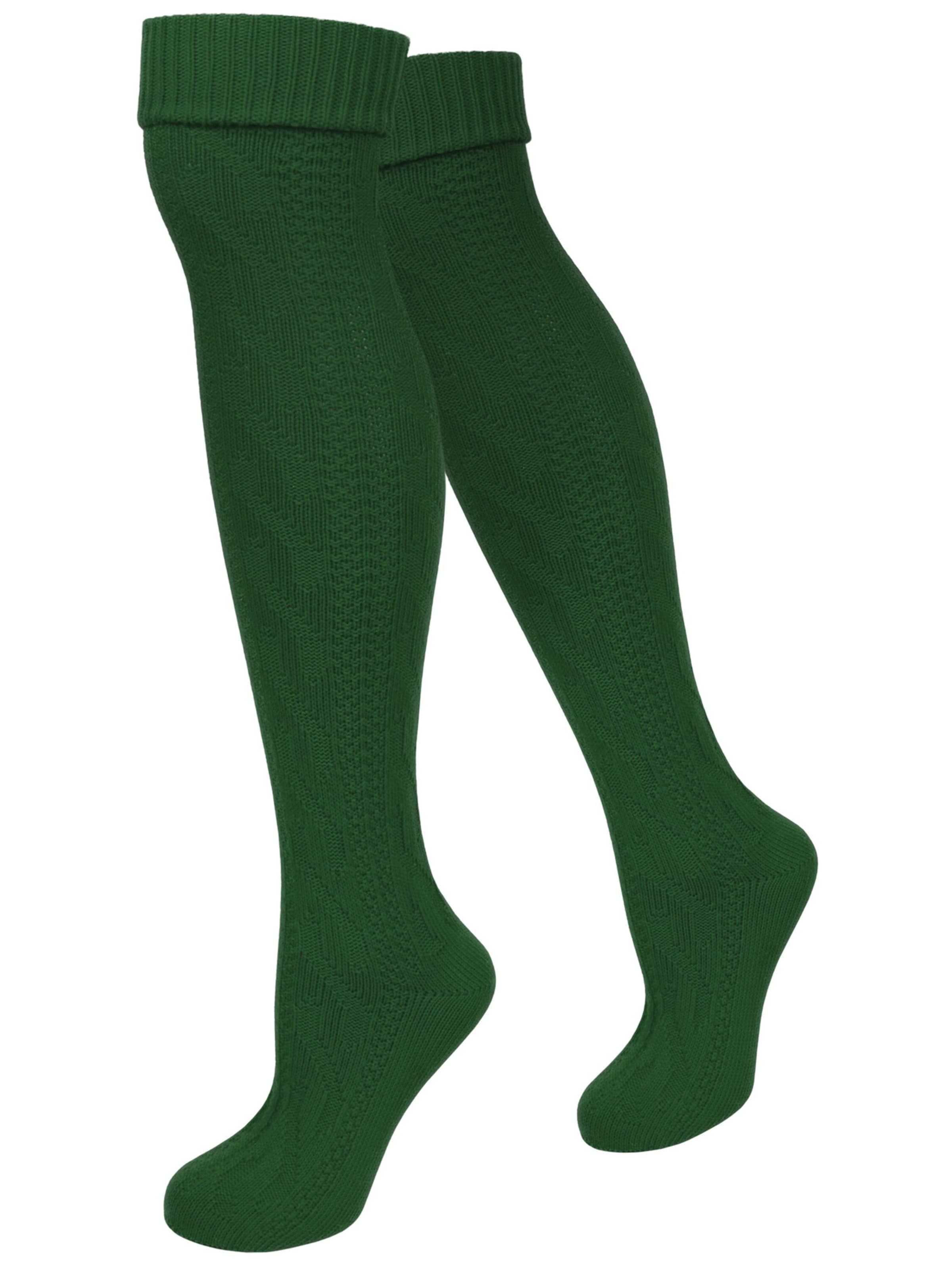 normani - Calcetines tradicionales en verde: frente