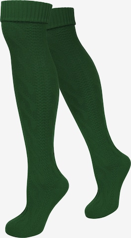 normani - Calcetines tradicionales en verde: frente
