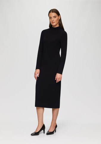 s.Oliver BLACK LABEL Gebreide jurk in Zwart: voorkant
