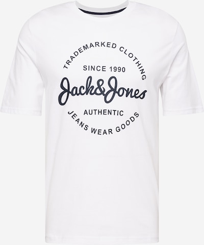JACK & JONES T-Shirt 'FOREST' en bleu nuit / blanc, Vue avec produit