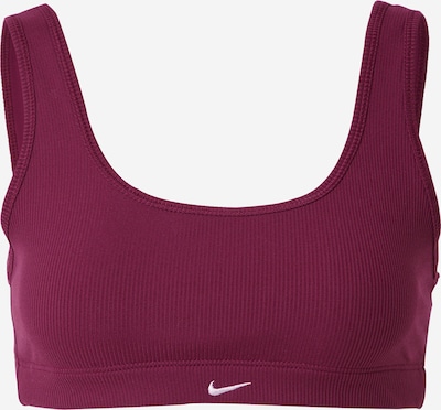 NIKE Soutien-gorge de sport 'ALATE' en bourgogne / blanc, Vue avec produit