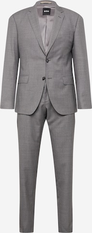 BOSS Black Regular Suit 'Huge' in Grey: front