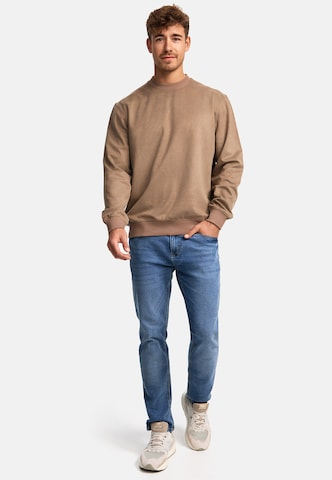 INDICODE JEANS Sweatshirt 'Coleman' in Bruin