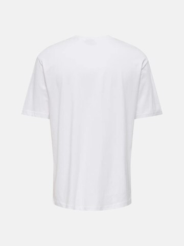 Only & Sons Shirt 'ONLY & SONS ONSALEX PASSA RLX SS TEE T-SHIRT' in White