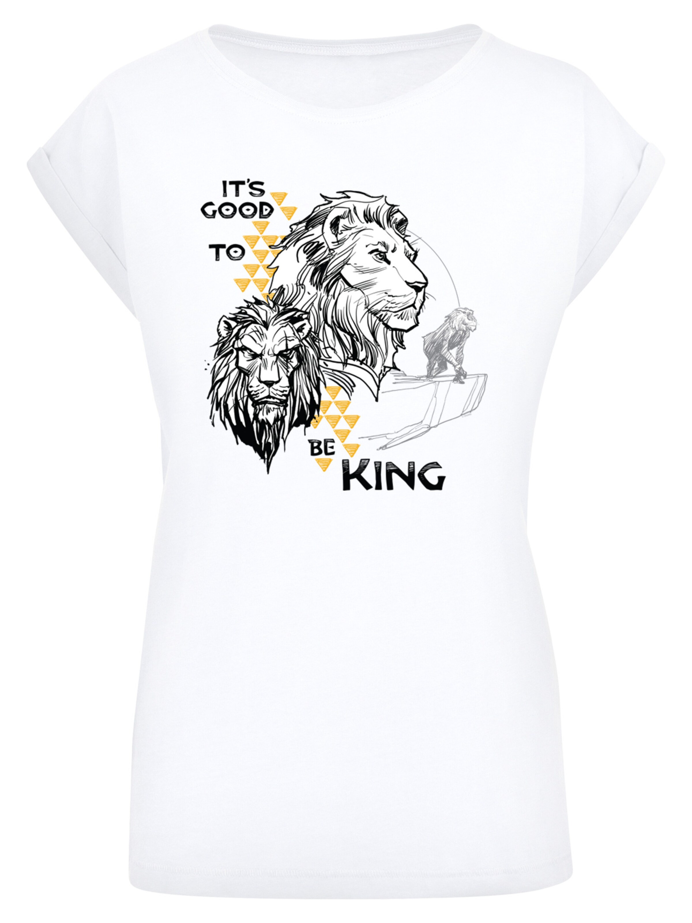 T-shirt ''Disney König der Löwen Movie It's Good To Be King' F4NT4STIC en blanc : devant