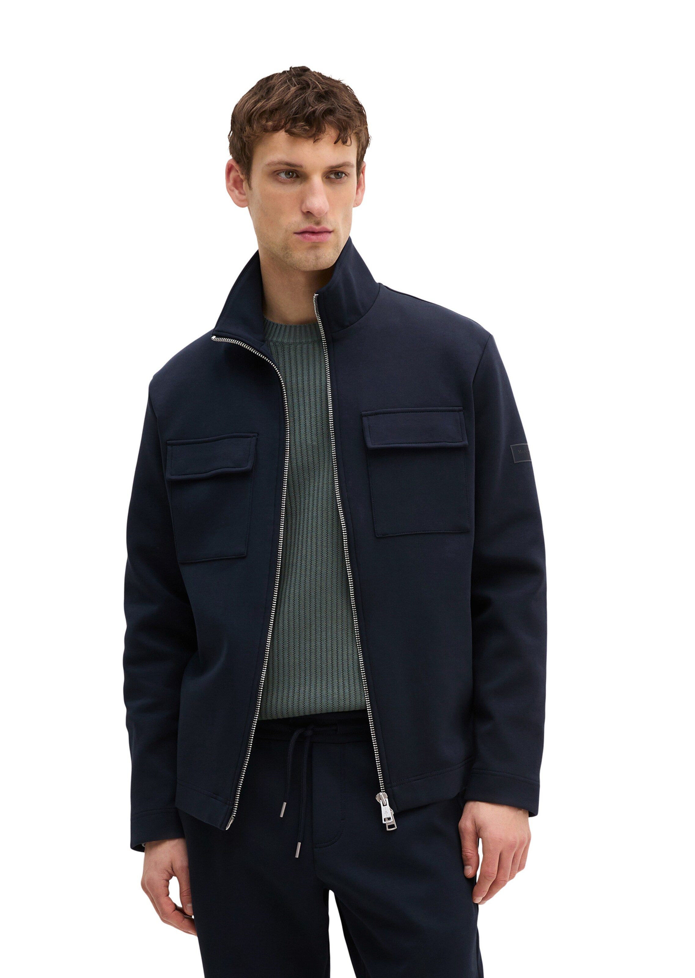 Marc O'Polo Sweat jacket in Blue: front