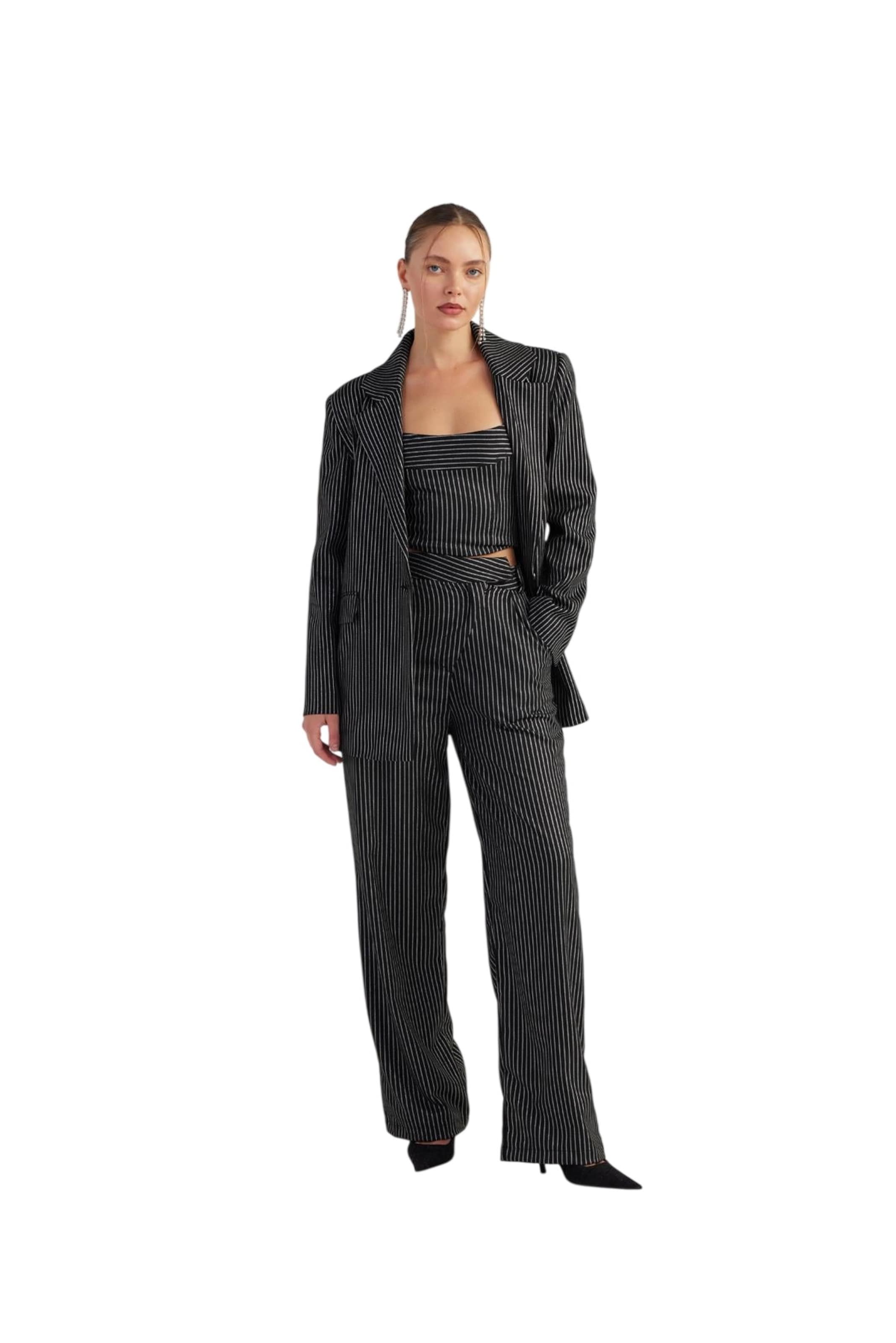 HOLLY LOLLY Wide leg Chino in Zwart