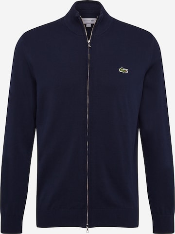LACOSTE Knit cardigan in Blue: front
