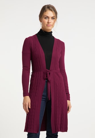 Usha Knit Cardigan in Purple: front