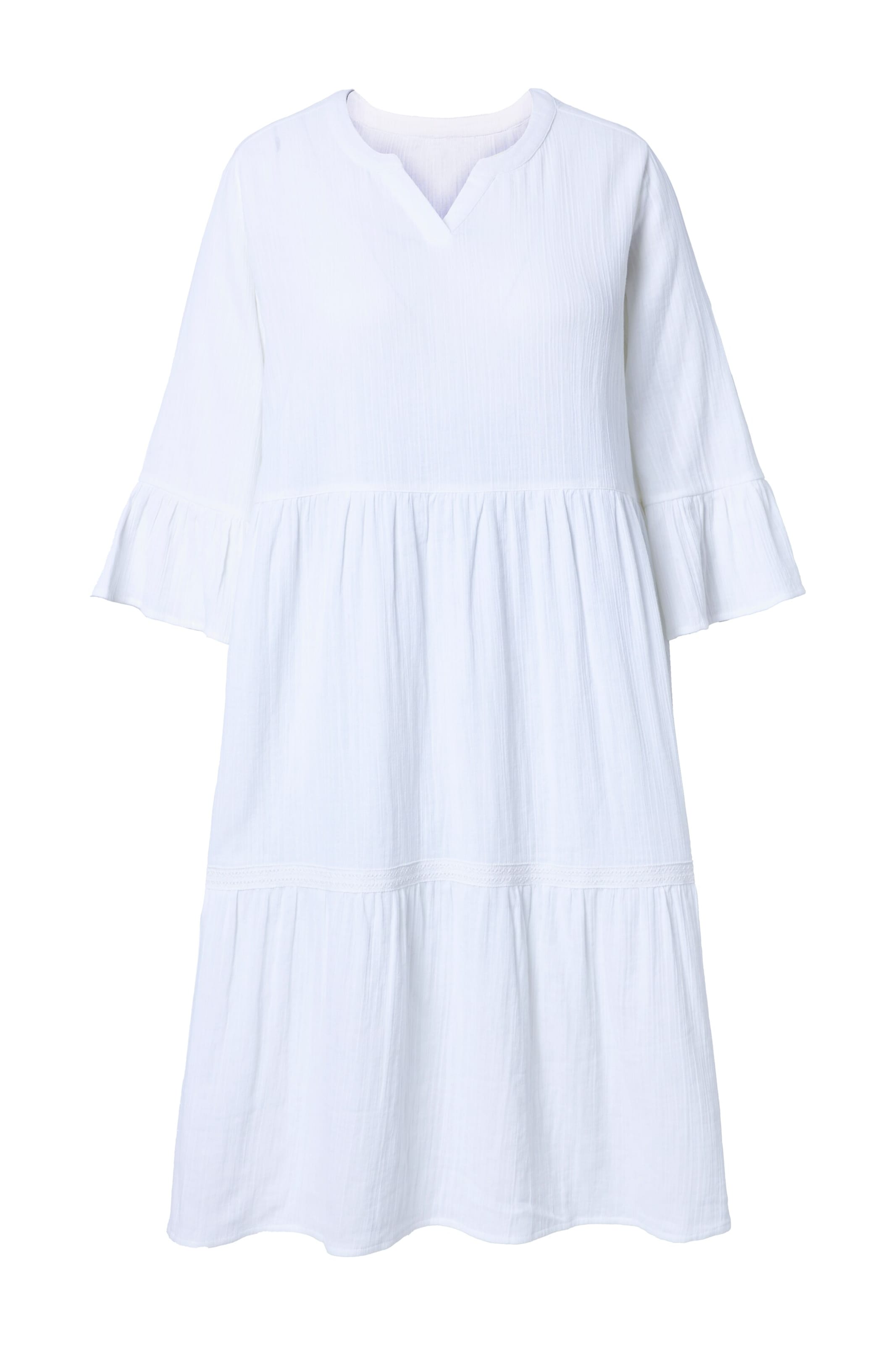 Ulla Popken Kleid in Weiß: Vorderseite