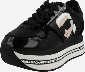 Karl Lagerfeld - Zapatillas deportivas bajas 'VELOCITA MAX' en negro: frente