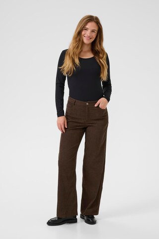 Regular Pantalon 'Vera' Kaffe en marron