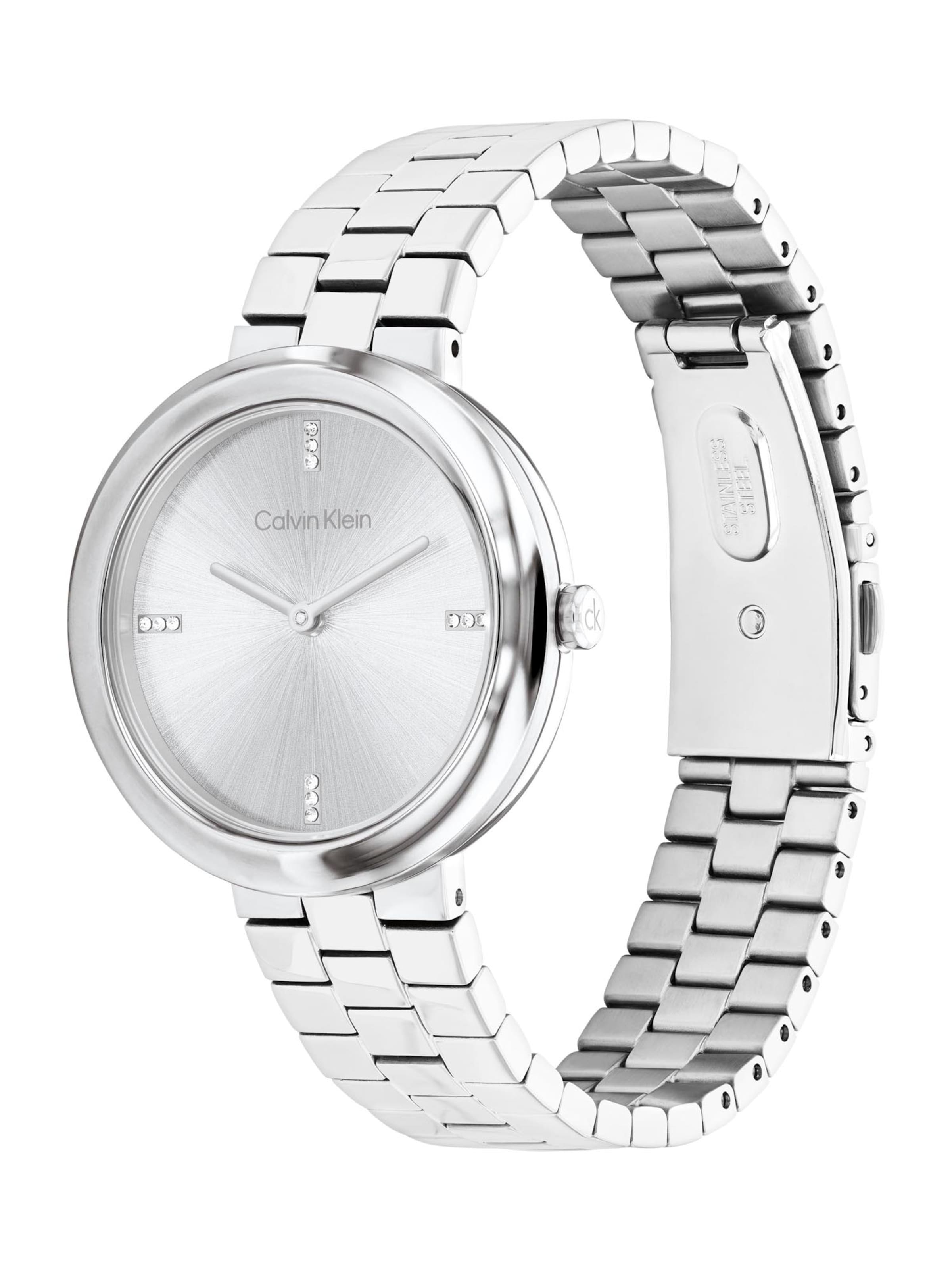 Calvin Klein Analog klocka i silver: framsida