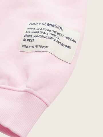 TOM TAILOR Sweatshirt in Pink