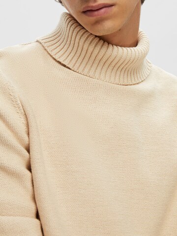 SELECTED HOMME - Pullover 'AXEL' em bege