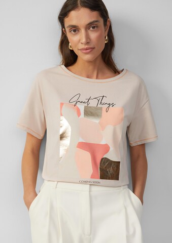 T-shirt s.Oliver BLACK LABEL en beige : devant