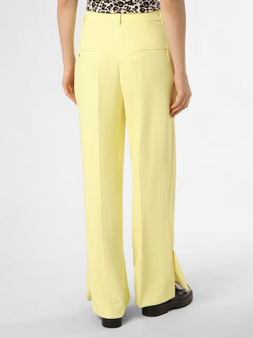 Marc Cain Wide leg Pleat-Front Pants 'Wasco' in Yellow