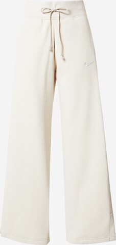 Pantalon 'Phoenix Fleece' NIKE en beige : devant