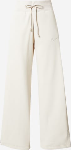 NIKE Broek 'Phoenix Fleece' in Beige: voorkant