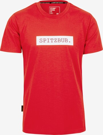 T-Shirt 'Udo' SPITZBUB en rouge : devant