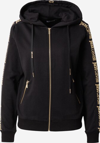 Just Cavalli - Sudadera con cremallera en negro: frente