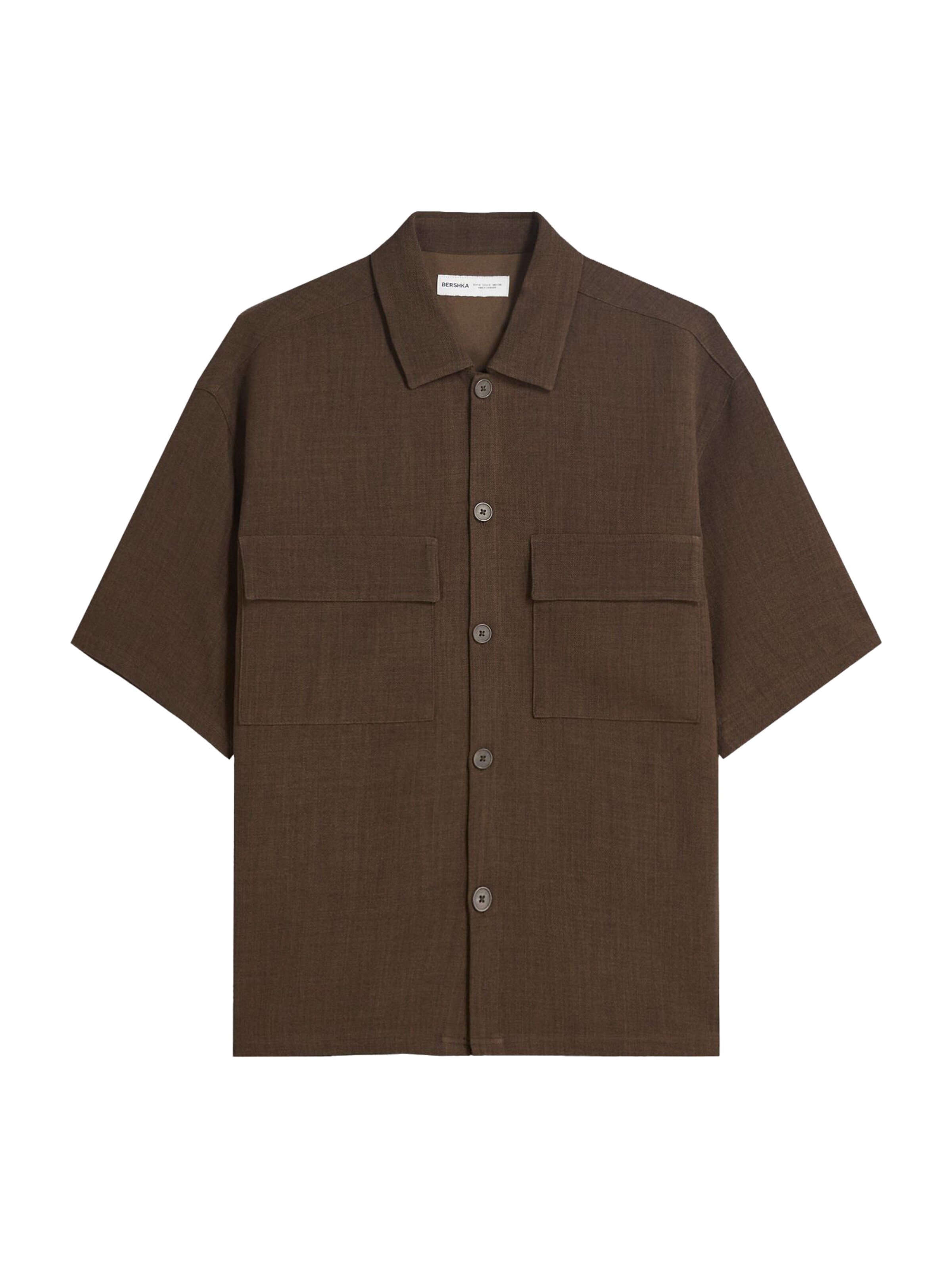 Bershka Srajca | čokolada barva, Prikaz izdelka