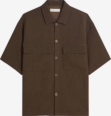 Fit confort Chemise Bershka en marron : devant