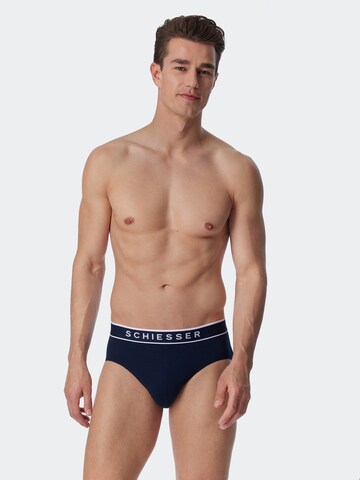 Slip SCHIESSER en bleu : devant