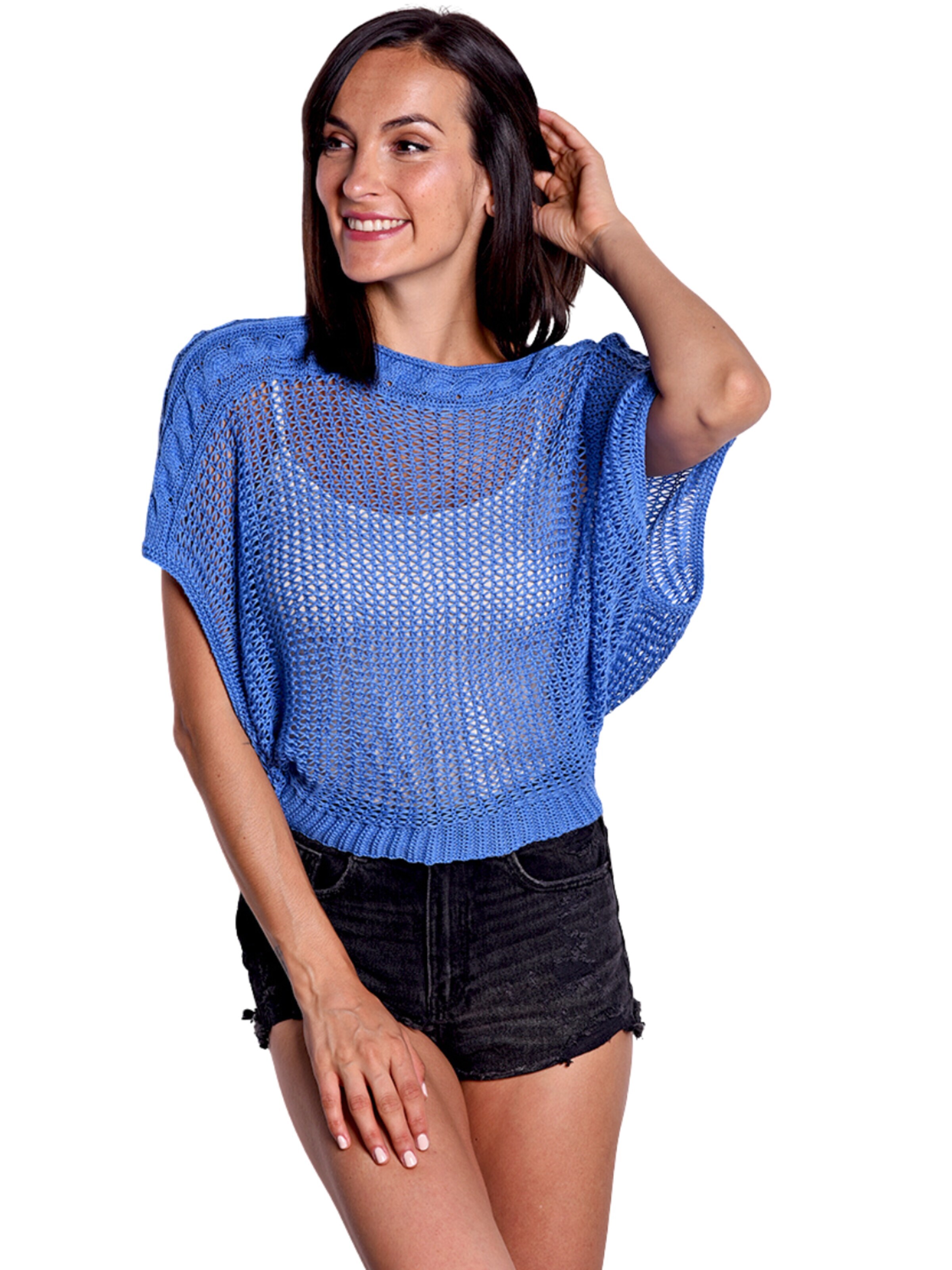 Süel knitwear Knitted top 'Birthday' in Blue
