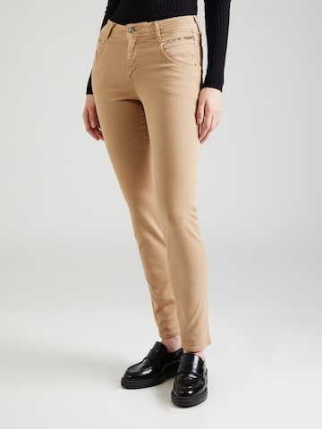 Skinny Pantalon 'SHAKIRA' BRAX en marron : devant