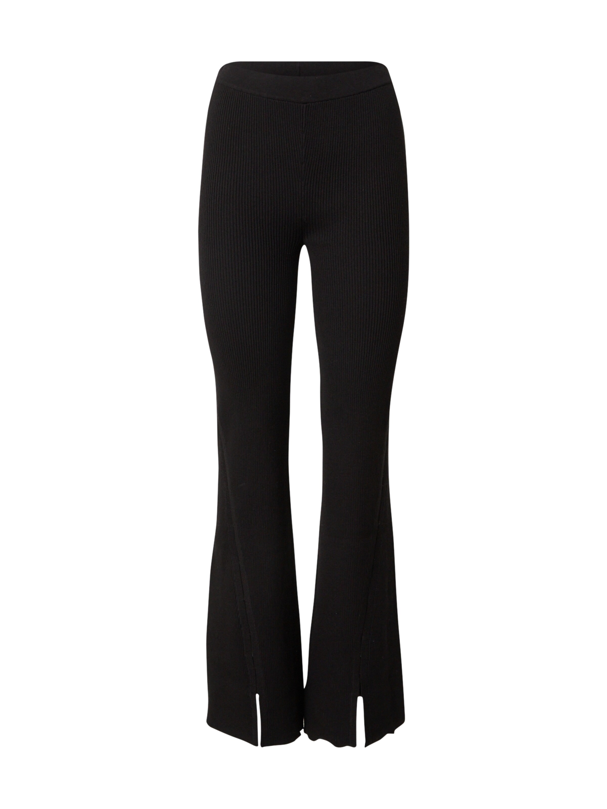 WEEKDAY - Acampanado Pantalón en negro: frente