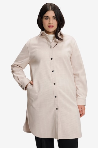 Ulla Popken Between-Season Jacket in White: front