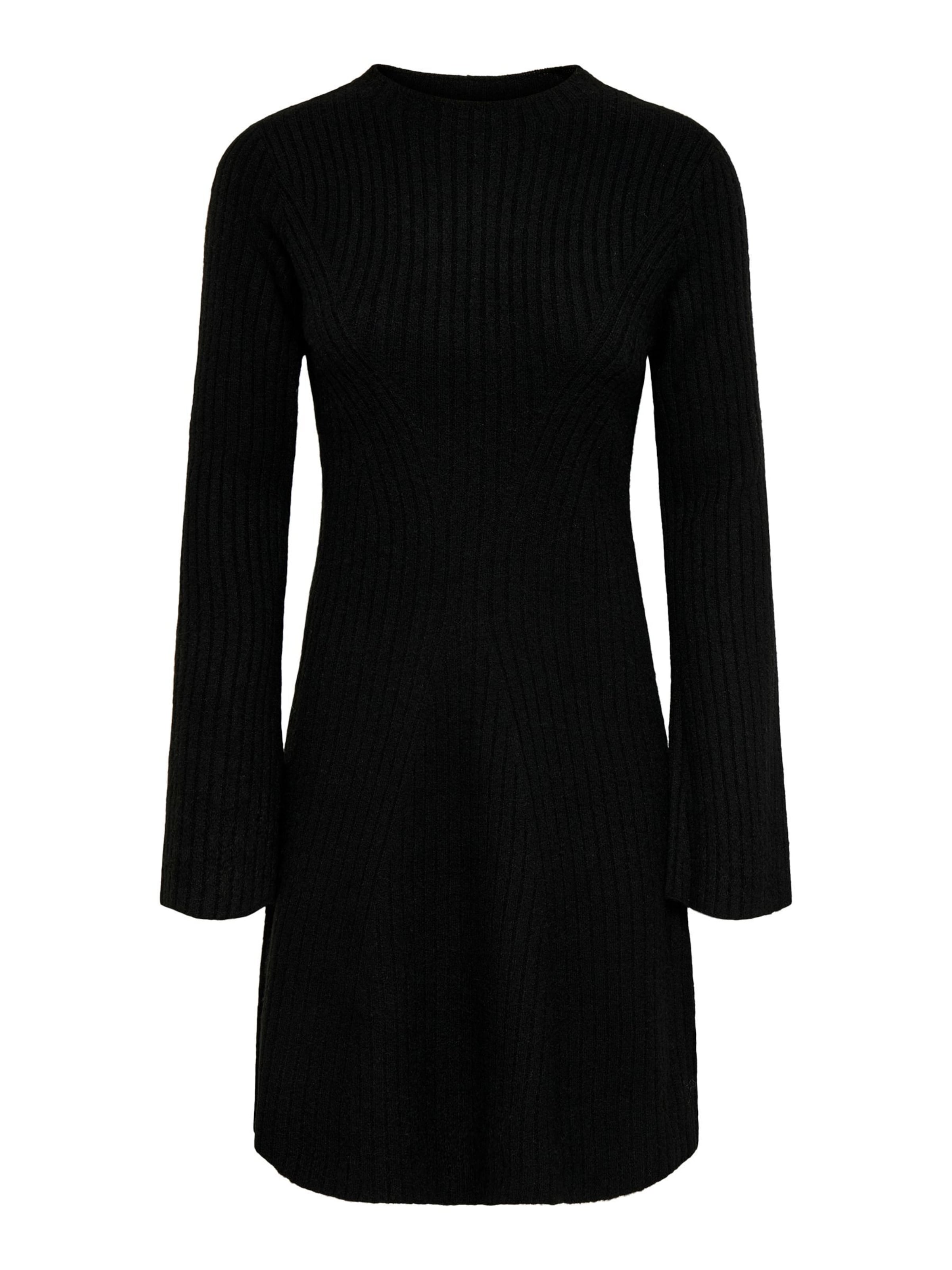 ONLY Gebreide jurk 'ONLMarlin' in Zwart: voorkant