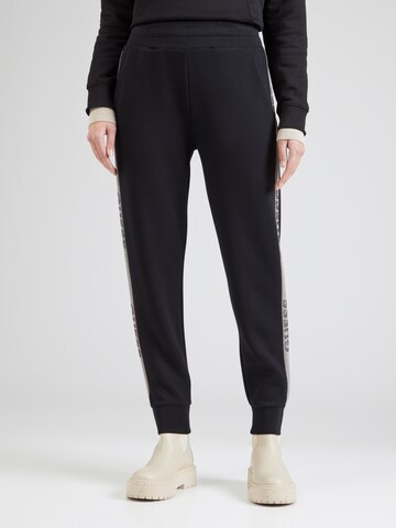 Tapered Pantaloni 'VICTOIRE' di GUESS in nero: frontale