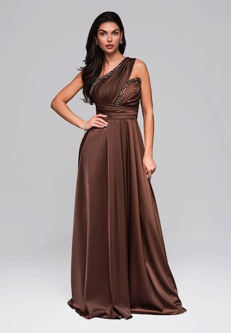 Robe de soirée 'LA-OM-DLR252' Ombre en marron