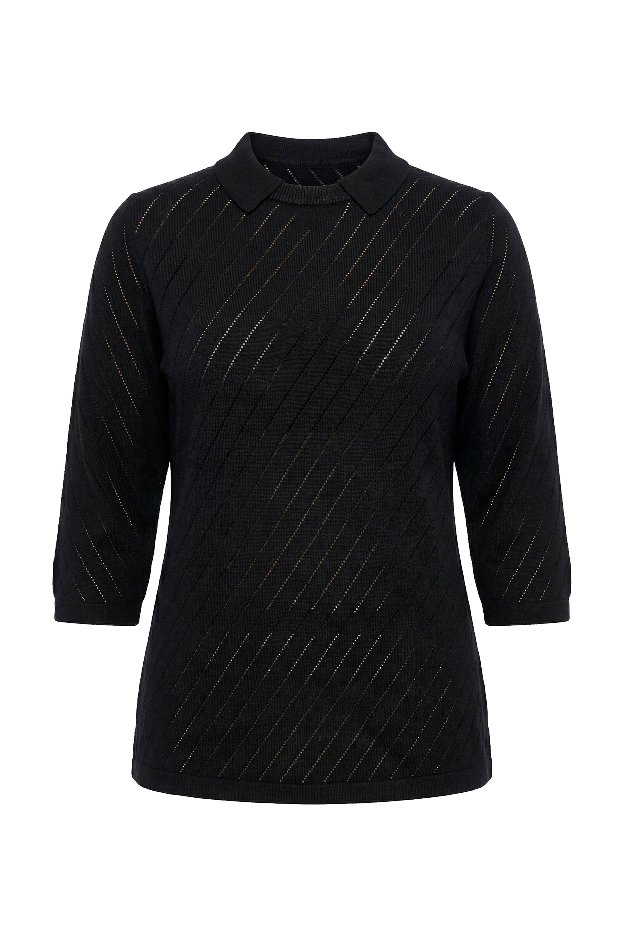 Ulla Popken Pullover in Schwarz: Vorderseite